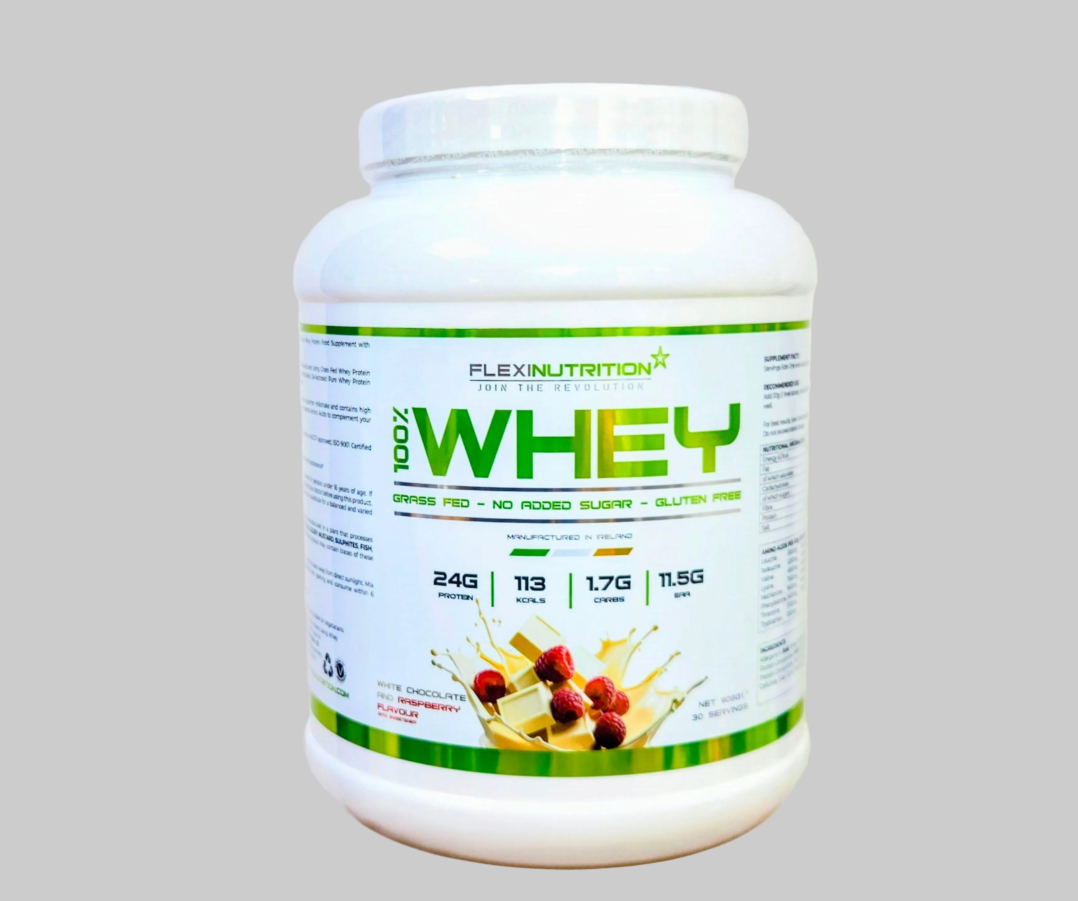 100% Whey Protein – White Chocolate & Raspberry