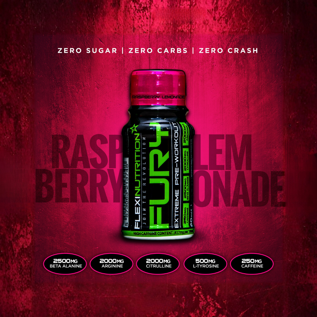 FURY Pre-Workout Shots – Raspberry Lemonade